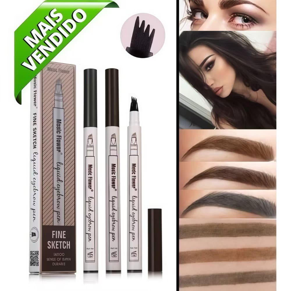 Lapis Caneta Sobrancelha Barba 脌 Prova D '谩gua fio a fio Microblanding Efeito Henna