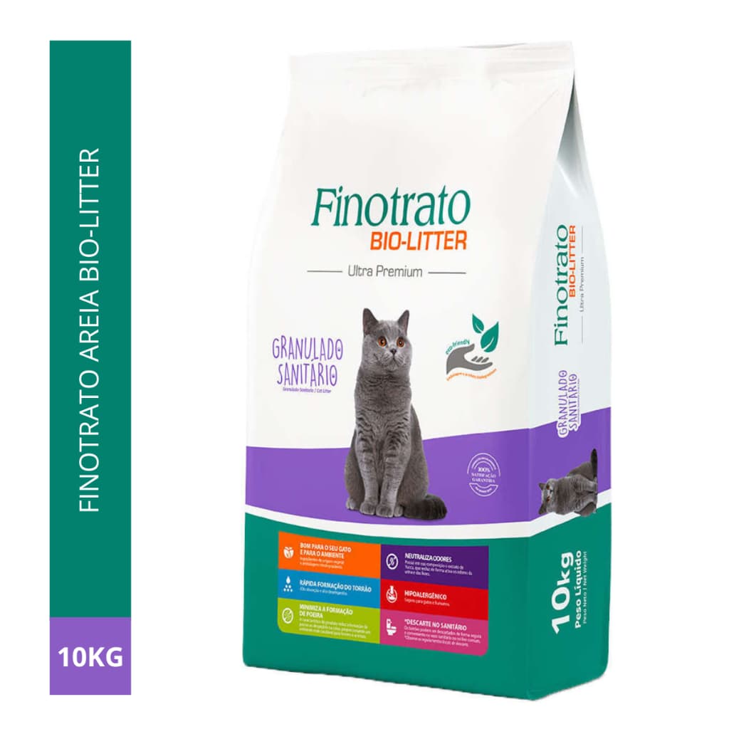 Granulado Sanitario Finotrato Bio Litter Areia 10 Kg