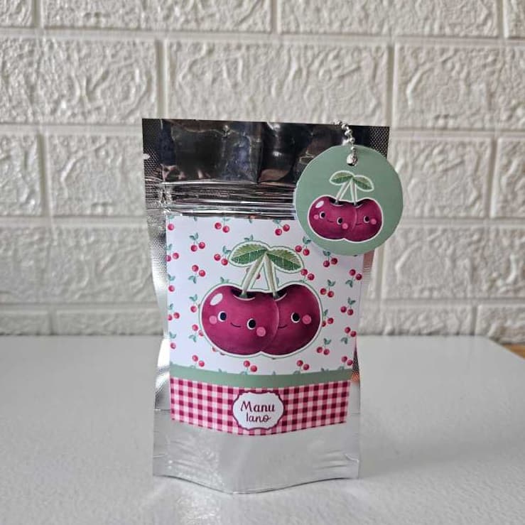 Saquinho Metalizado Cerejinha Personalizado /Lembrancinha de Festa Cerejinha /Personalizados Cerejinha