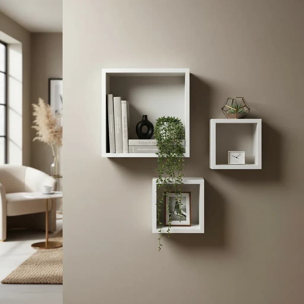 Kit 03 Nichos Variado MDF com 15cm de profundidade Sala Quarto Banheiro Decoração Casa Organizador