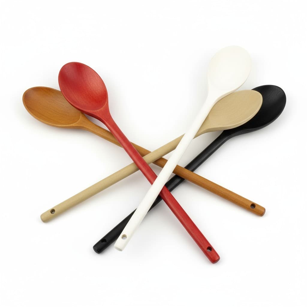 Colher Concava Grande 41cm Nylon Suporta até 180ºC Cozinha Creme