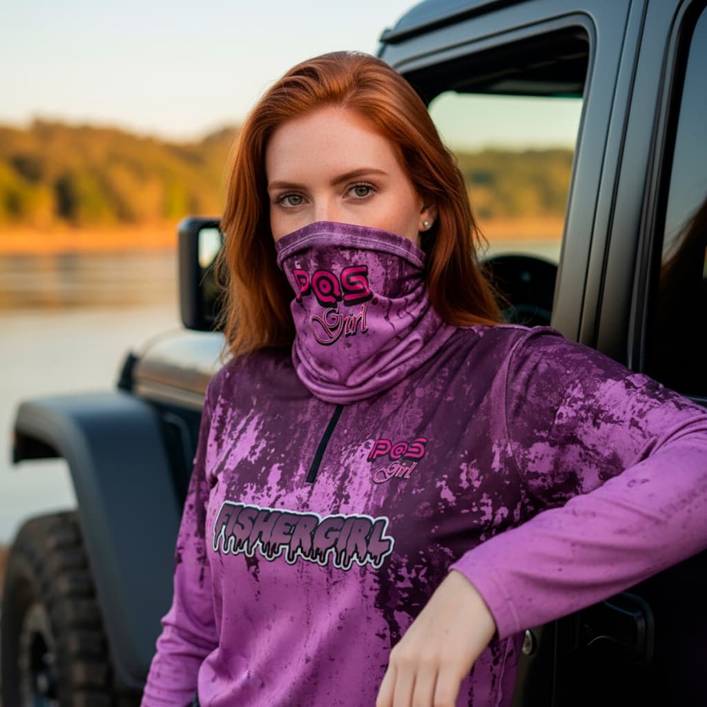Camisa de Pesca com bandana Gola com Zíper PQS I REF 14