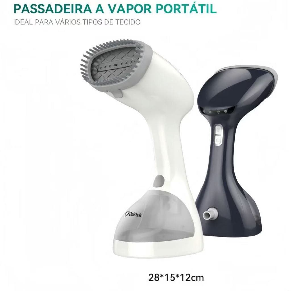 Passadeira a Vapor Portátil Roupas Painel Cerâmico 1200W 110V 220V Aquecimento Rápido 7 Furos