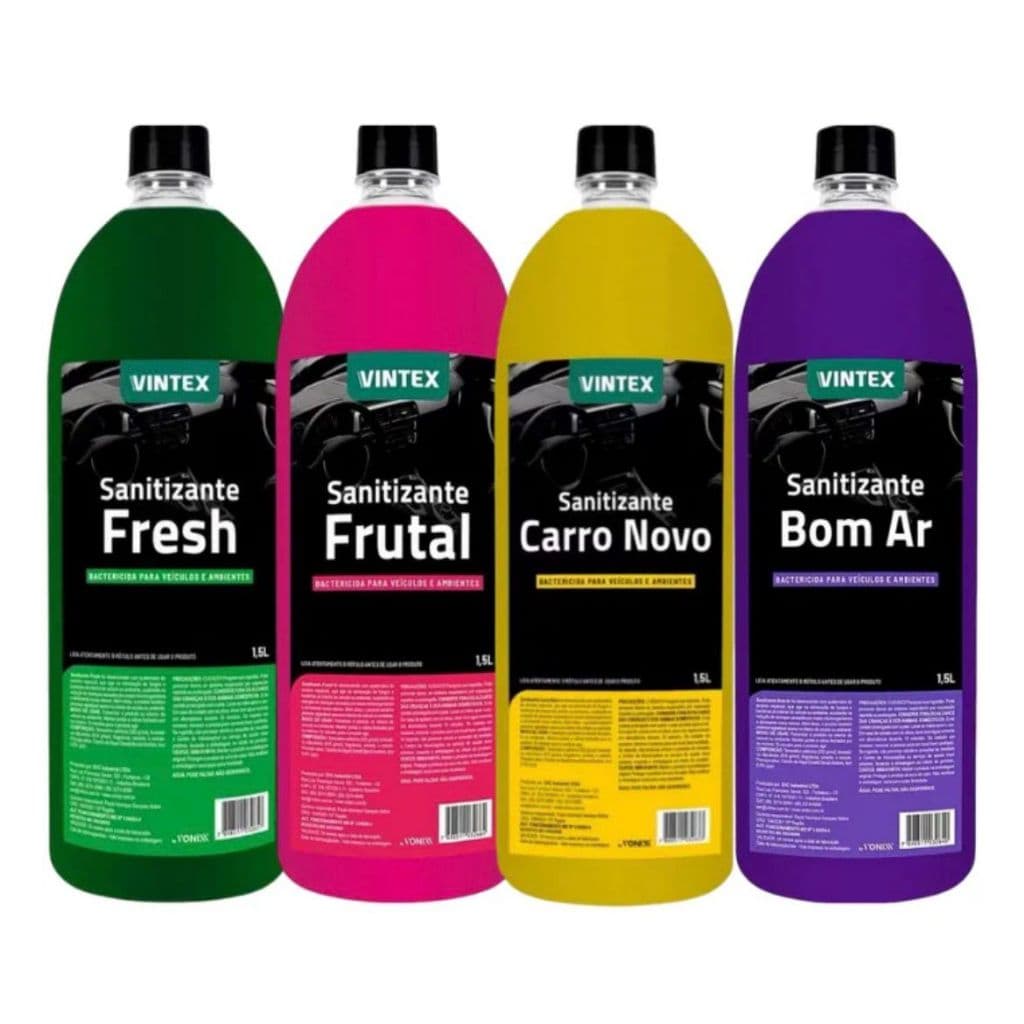 SANITIZANTE VINTEX/VONIXX - AROMA CARRO NOVO/FRUTAL/BOM AR 1,5l