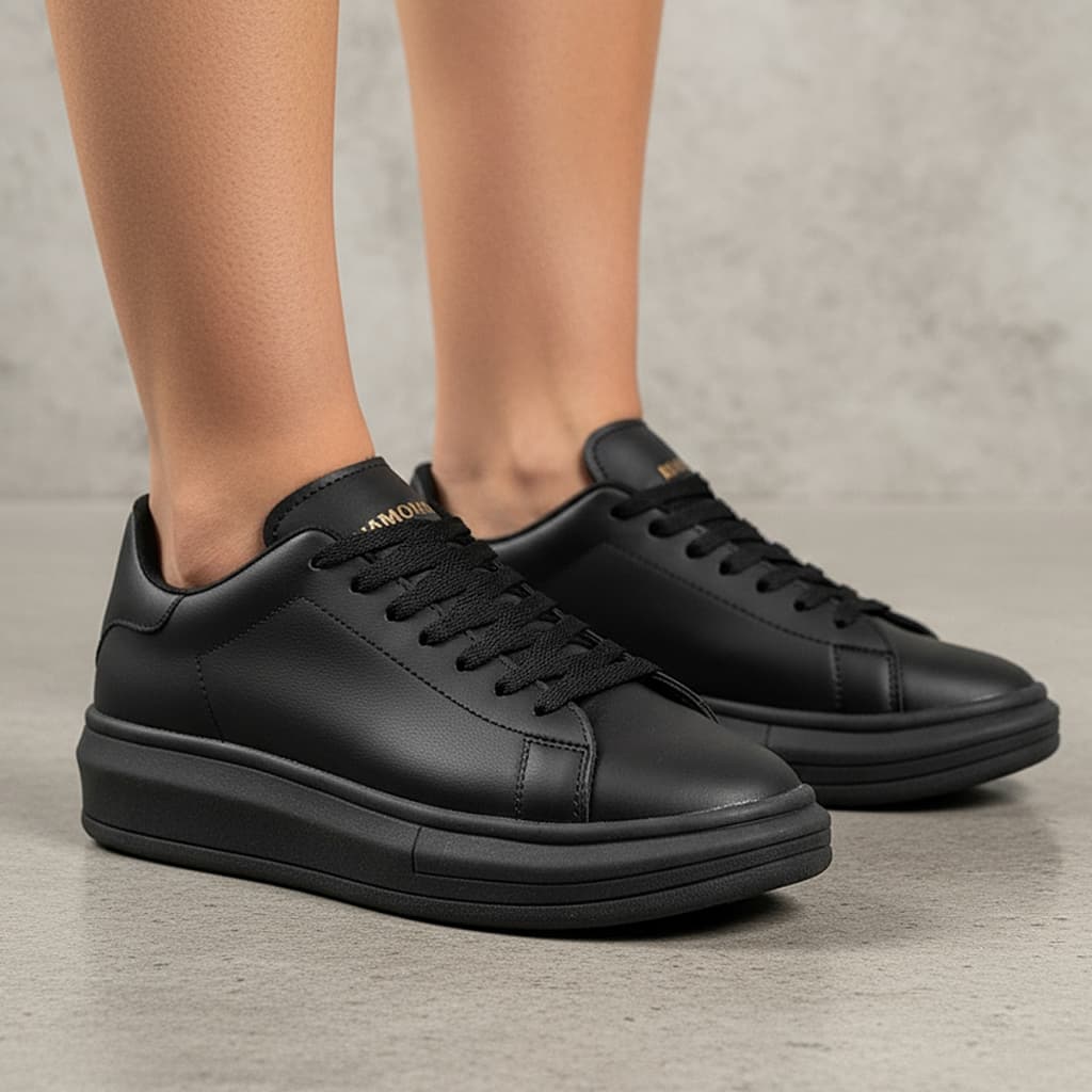 Tênis Casual Masculino Feminino Branco Preto Couro Sintético Confortável Na Moda Lançamento
