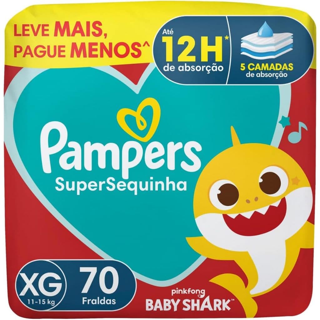Fralda Pampers XG 70 unds