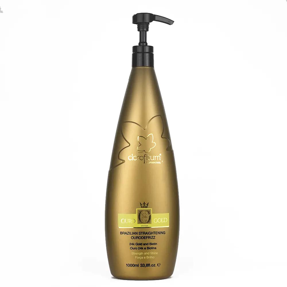 Progressiva orgânica Ouro 24k Gold OuroDefrizz 1000ml Clorofitum