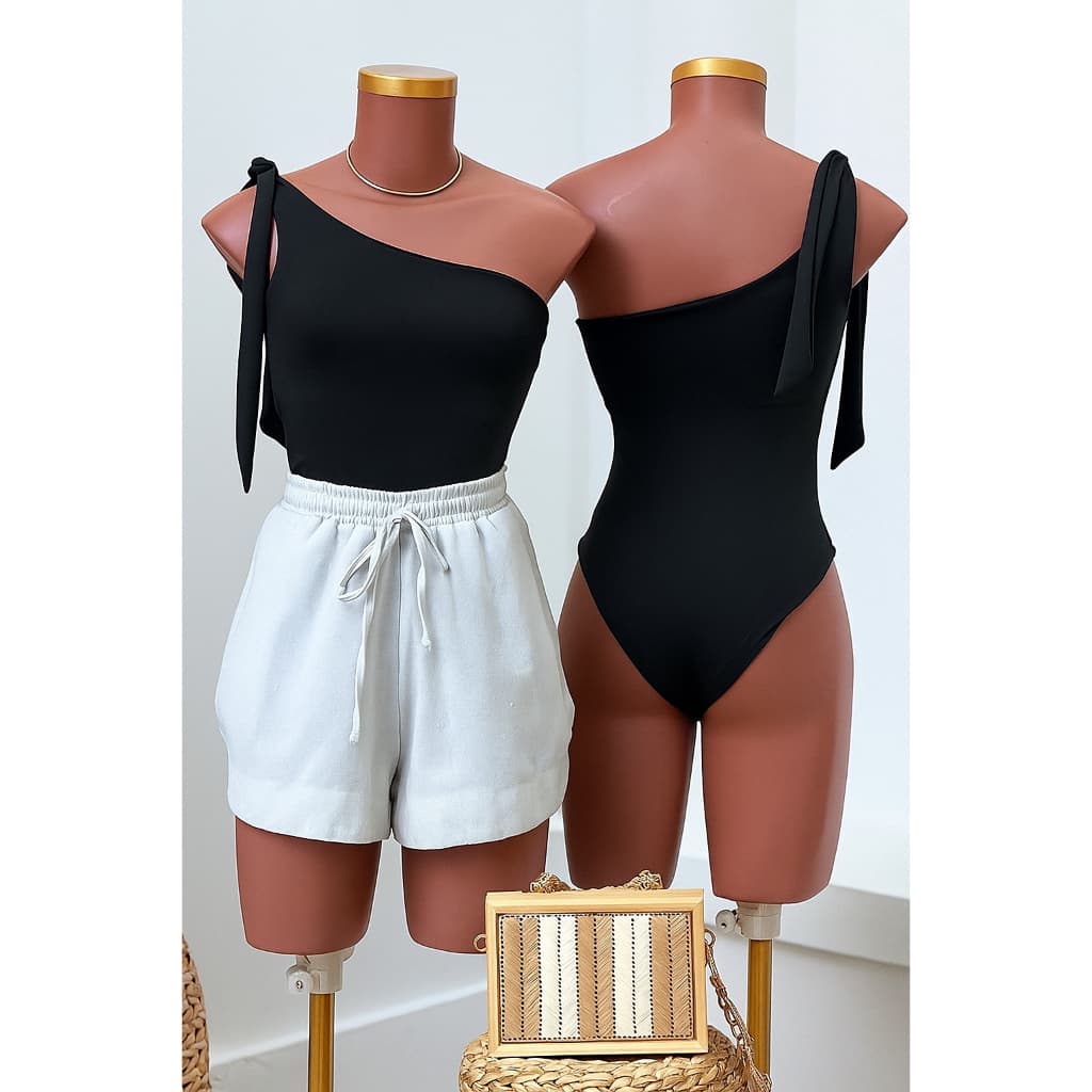 Body feminino um ombro só ombro único Bory Bori
