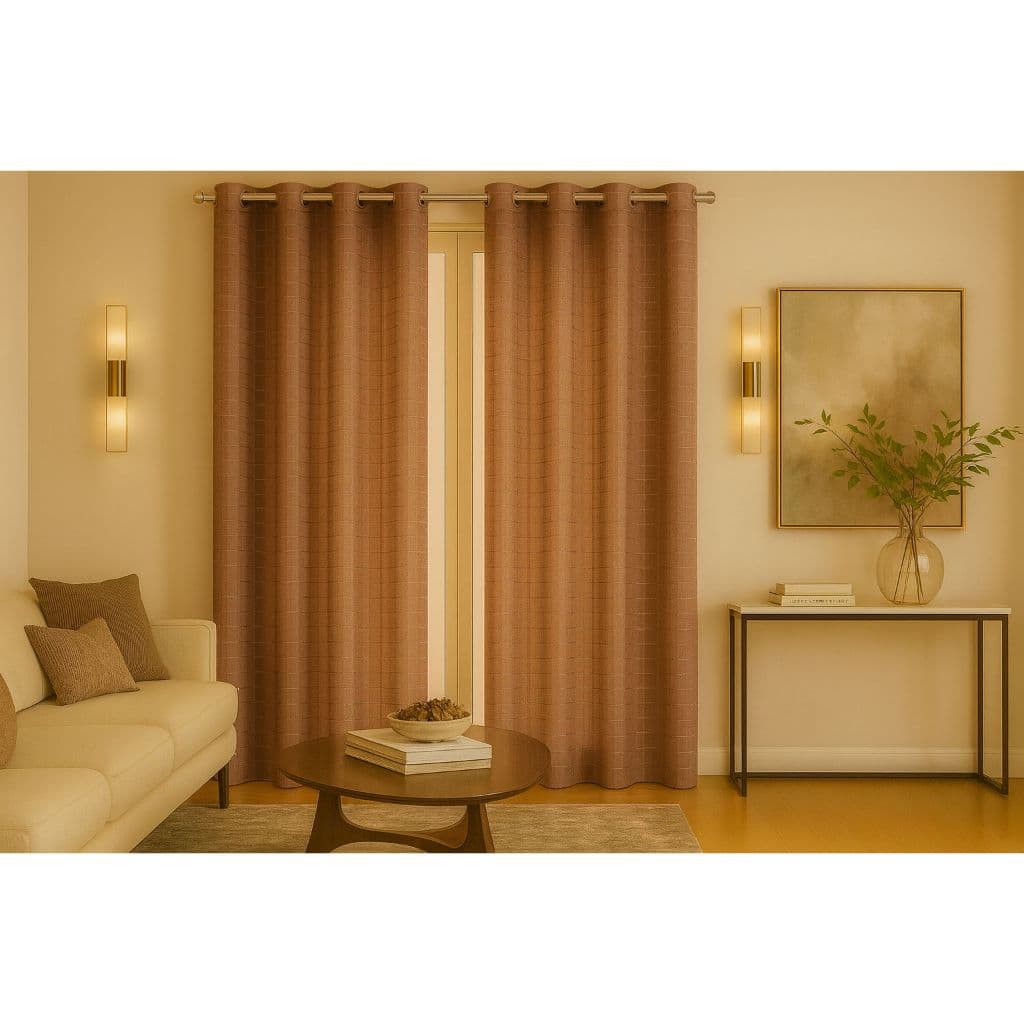 Cortina Blackout Pvc C/ Voil Xadrez 3,00M de largura x 2,70M de altura