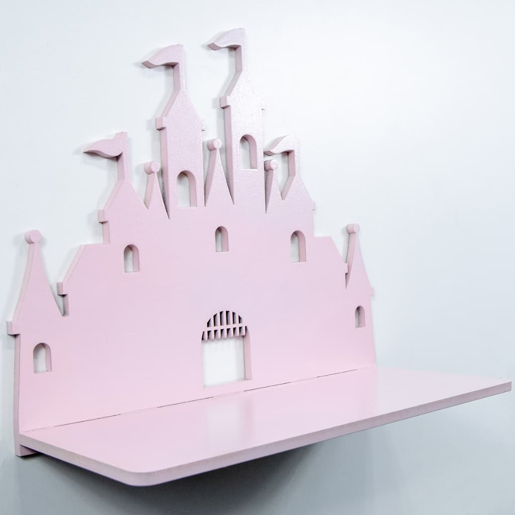 Prateleira infantil castelo rosa