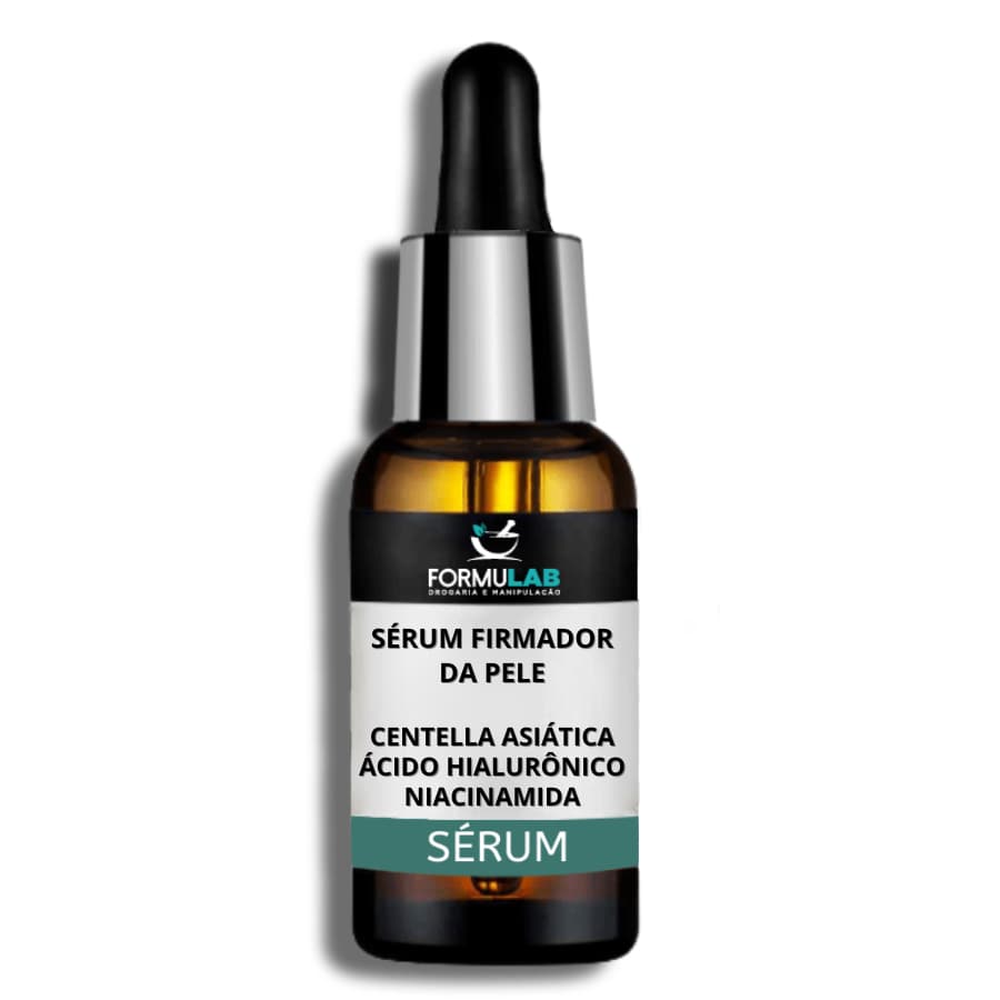 Sérum 30ml Firmador: Centella Asiática 5% + Niacinamida 5% + Ácido hialurônico 3%
