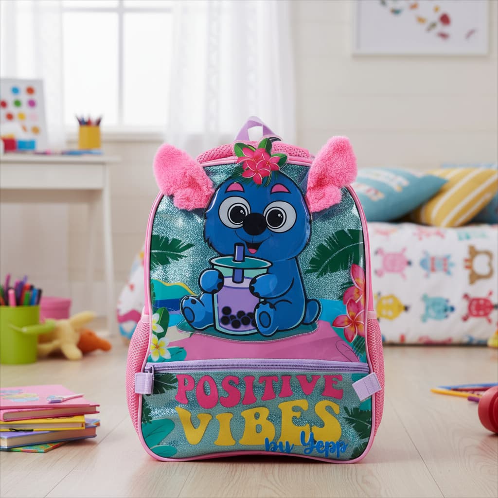 Mochila De Costas Infantil Menina Coala Orelhinha Em Pelucia