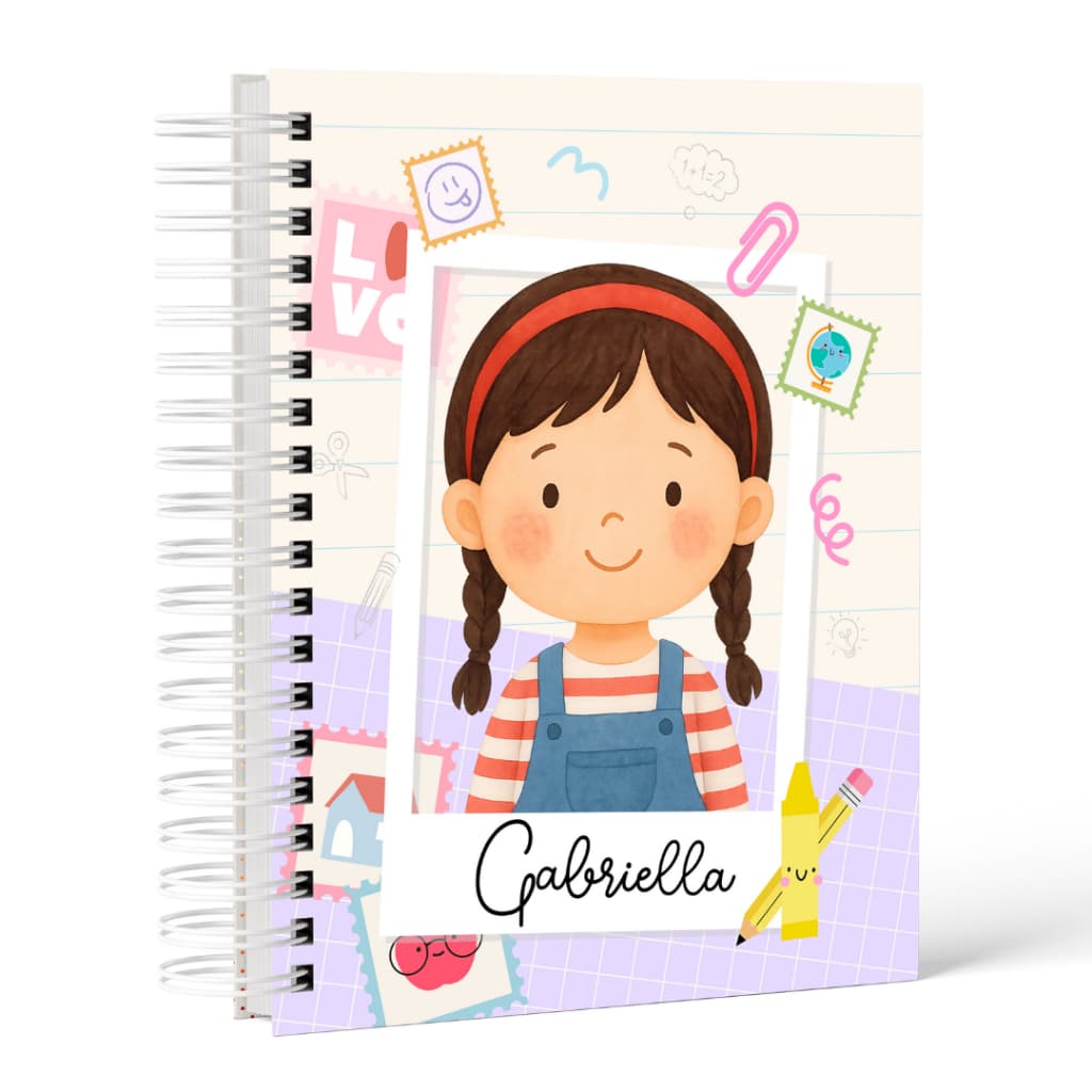 Caderno Agenda de Creche - Berçário Personalizada para Meninas e Meninos com Capa Dura 380 Folhas