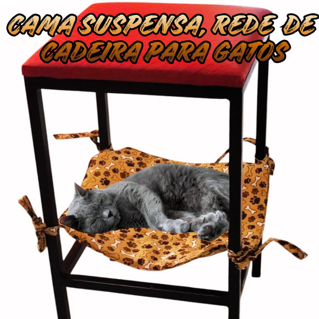 Rede de  Gato Suspensa Rede De Gato Amarrar Em Cadeira Poltrona