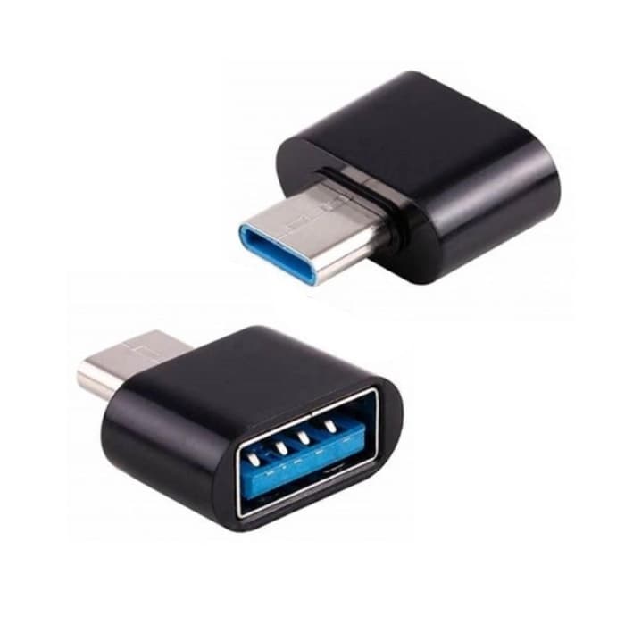 Conector USB tipo C preto adaptador 3.0 OTG Macho Conversor De Dados