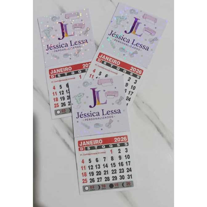 Ima de geladeira com calendário, lembrancinha para cliente, calendário 2026, sua logo aqui