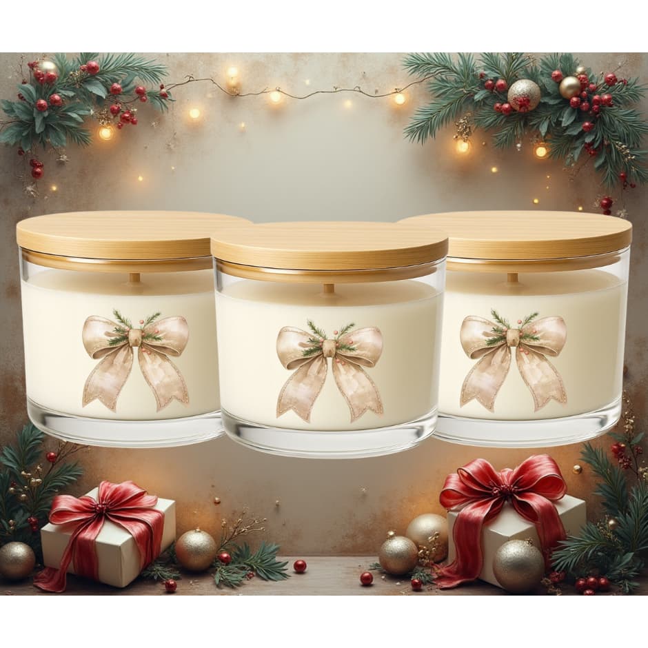 kit com 3 Vela Aromática Perfumada Feliz Natal Boas Festas Lembrancinha Final de Ano lembrancinha