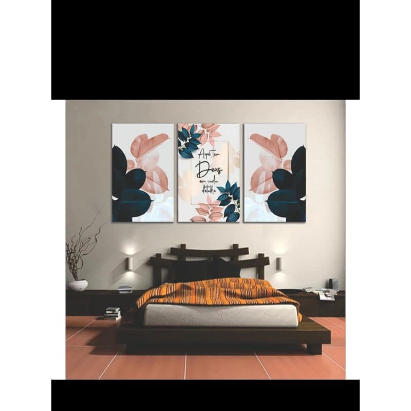 Quadro decorativo Elegância Botânica e Fé. 60x40.