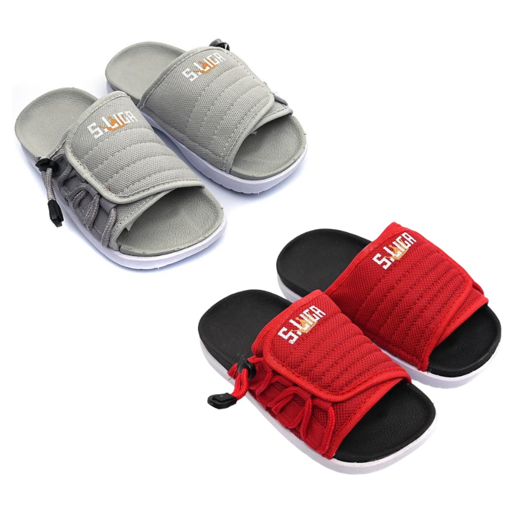 Kit Com 02 Pares Chinelo Infantil Asuna 2.0 – Slide Menino Confortável Promoção
