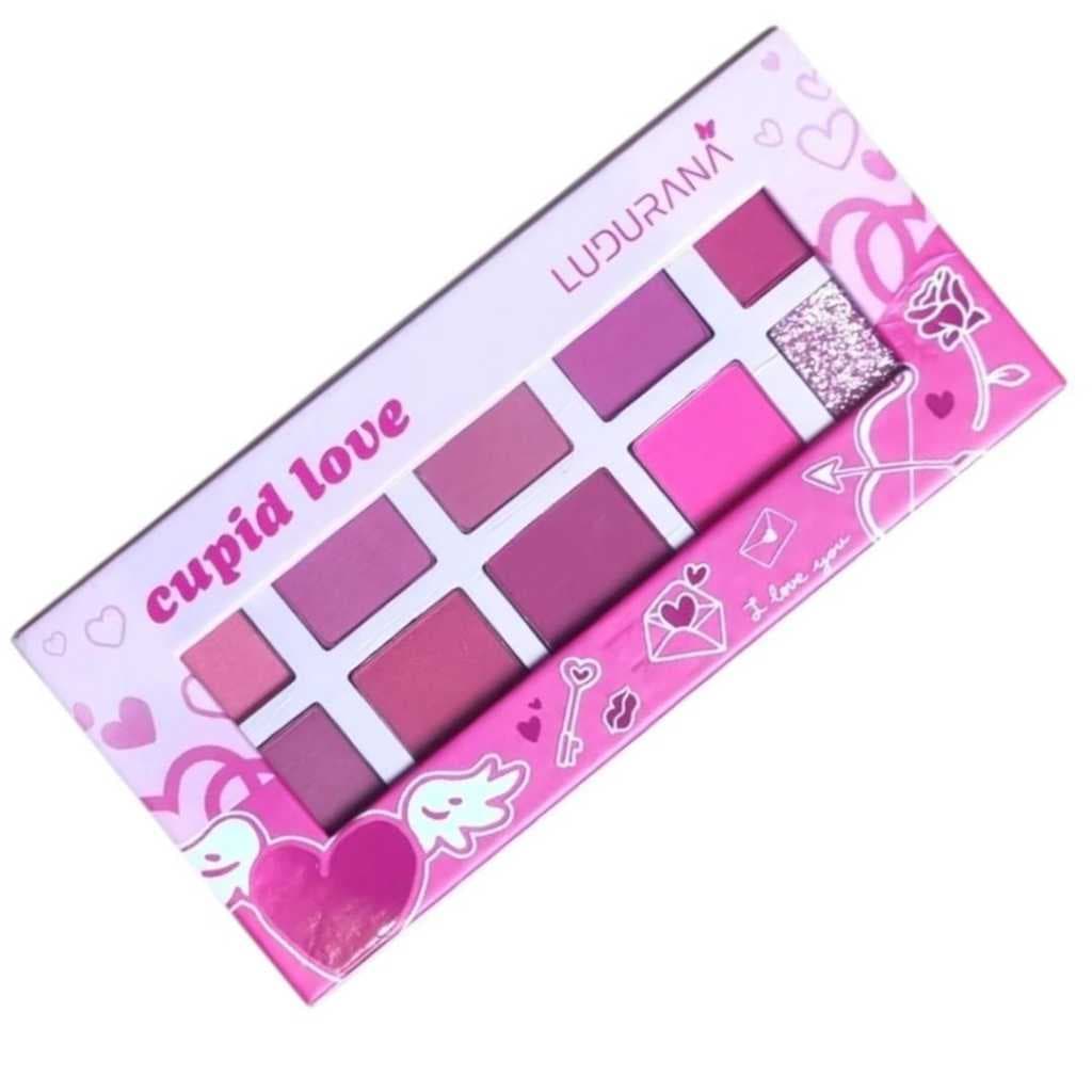 Paleta De Sombras Cupid Love Ludurana 10 Cores Rosadas