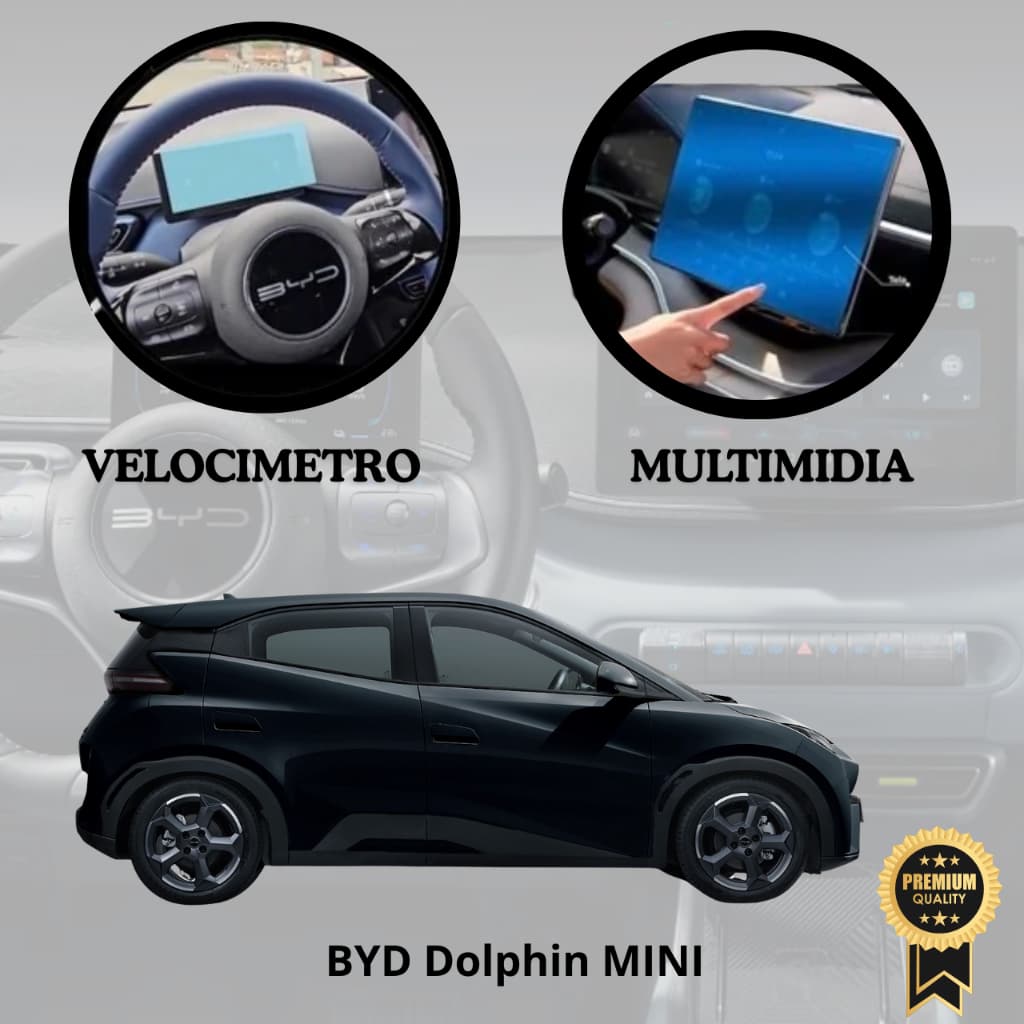 Película Hydrogel HD Premium BYD Dolphin Mini Multimídia Navegação e Velocímetro