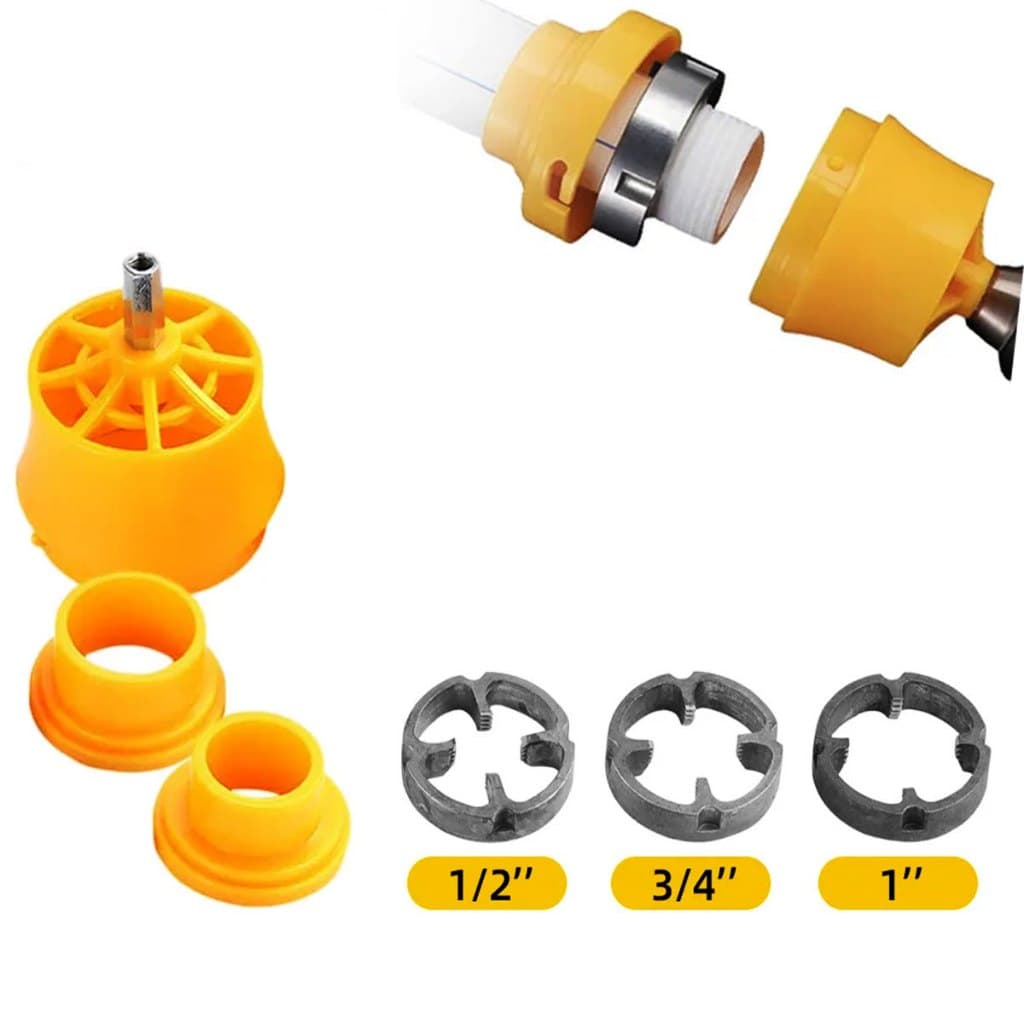 Kit Rosqueador Universal Para Tubos De PVC Para Furadeira Kit Tarraxa Para Canos 1/2" 3/4" E 1"