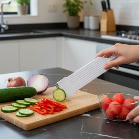 Descascador e Boleador De Frutas Legumes Batata 2 Em 1