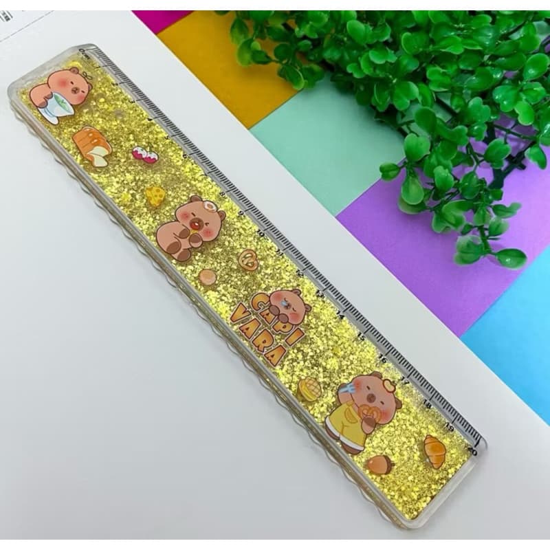 Régua Plástica 20cm  com Glitter - Interponte