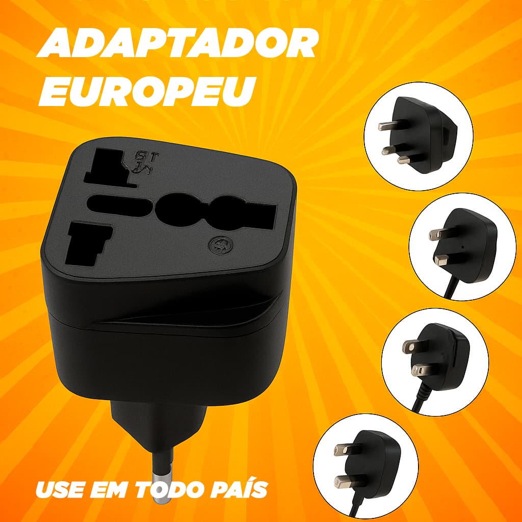 Pino Adaptador Europeu FFS Tomada Universal Viagem Adaptador Tomada Brasil para Europa Plugue Internacional 2Pino