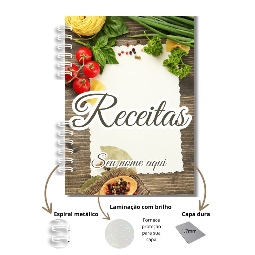 Caderno de receitas personalizado