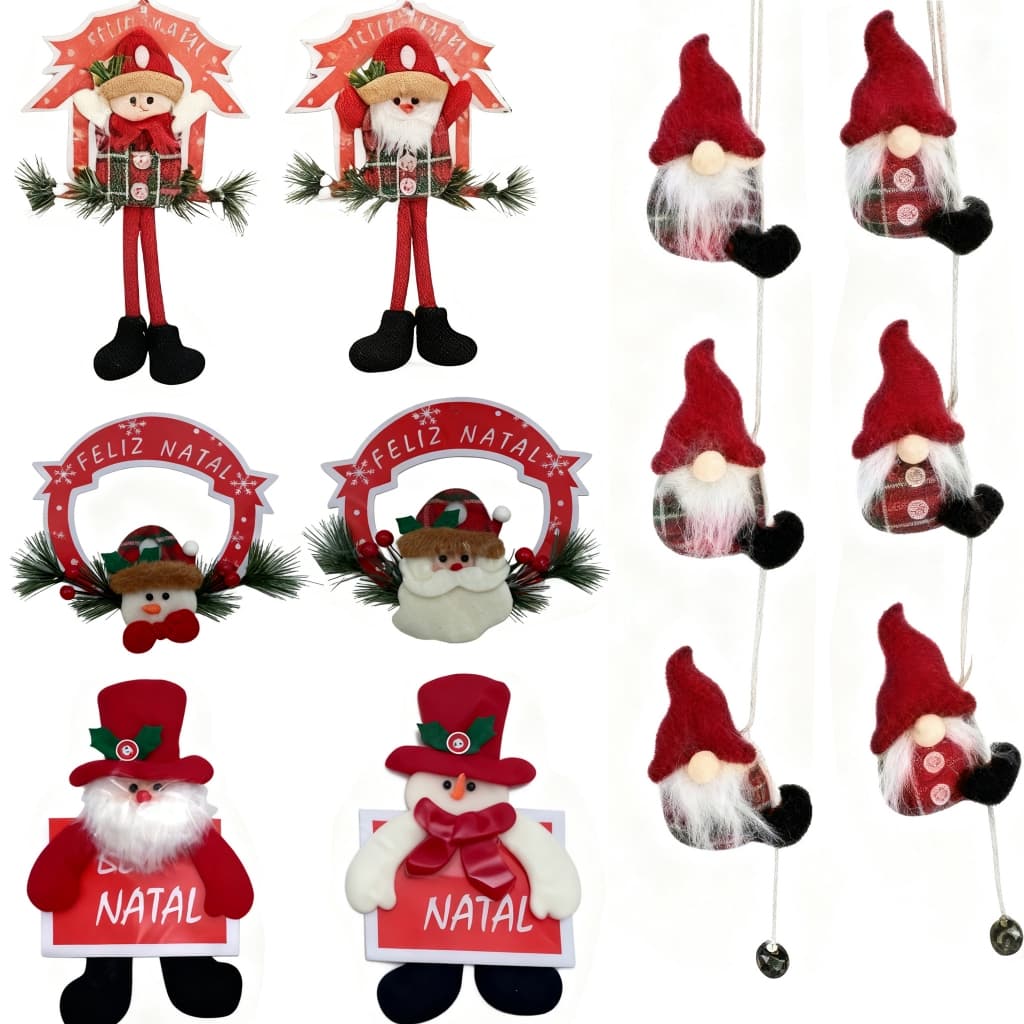 Pendente Papai Noel Enfeite Arvore De Natal Decorção Ornamentos