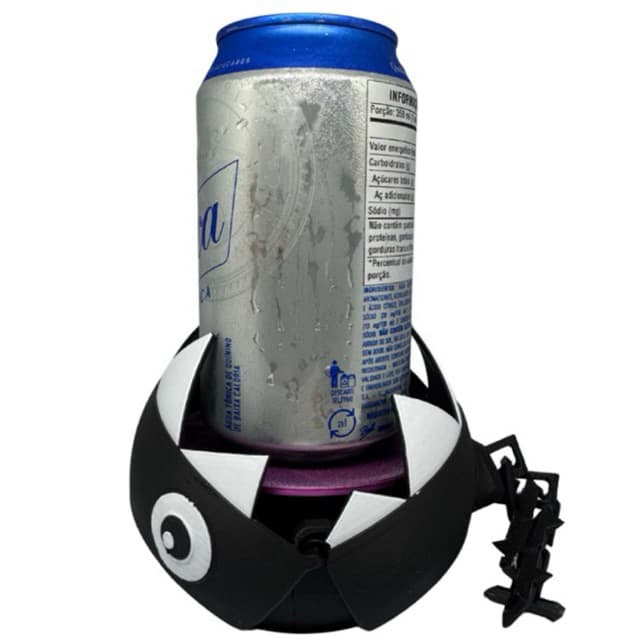 Porta-Copos BEAR TRAP (Armadilha de Urso)  da BlackWolf inspirado no PAC MAN com Corrente Decorativa - Criativo Diverti