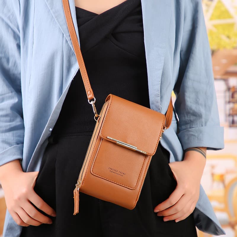 Oferta Incrível Bolsa Feminina Transversal Touch Screen 📱 Comporta Celular e Cartões Fecho Magnético