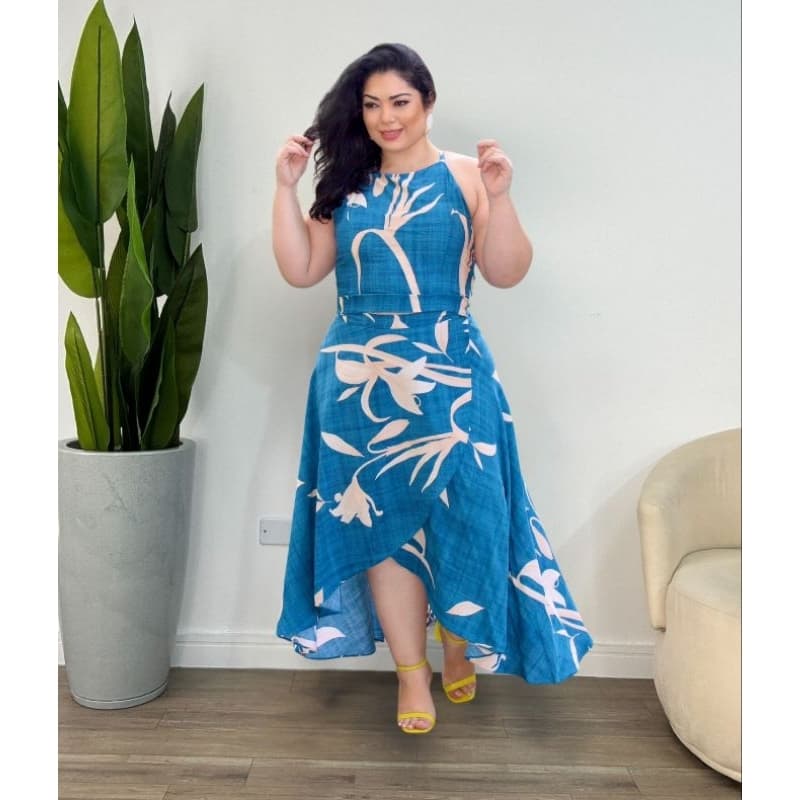 SAIA ENVELOPE E CROPPED Plus Size Feminino, Conjunto Elegante - Tecido VISCOLINHO