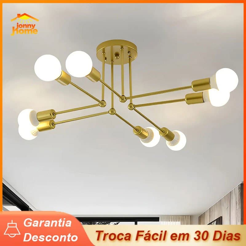 Lustre Moderno 3 cores em 1 luminária De Teto Semi-Embutida candelabro criativo luminária para sala e jantar home