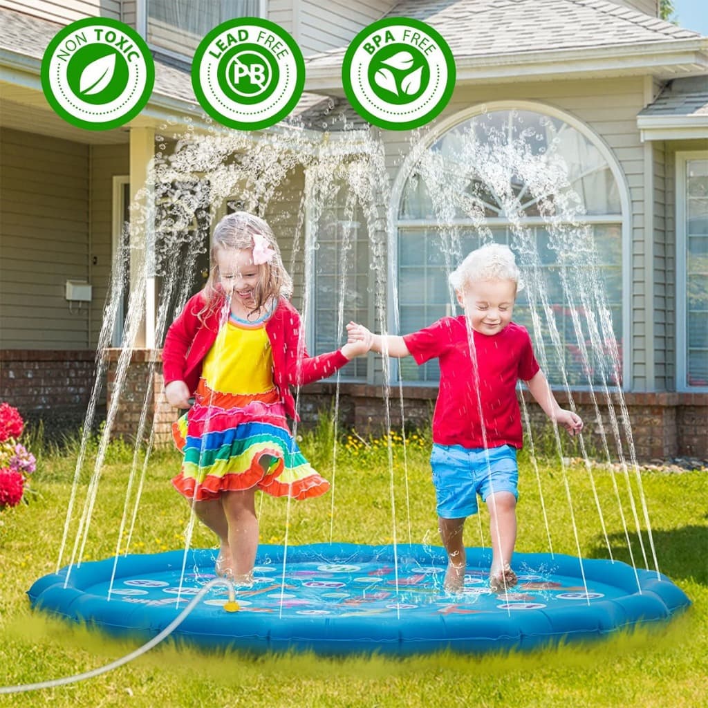 Splash Pad Piscina inflável 170cm Brinquedos Aquáticos Para crianças e cães
