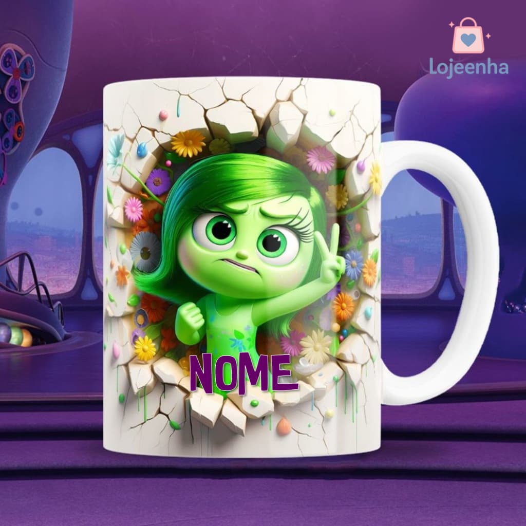 Caneca Divertidamente 3D Personalizada - Caneca Nojinho - Presente do Filme Divertidamente