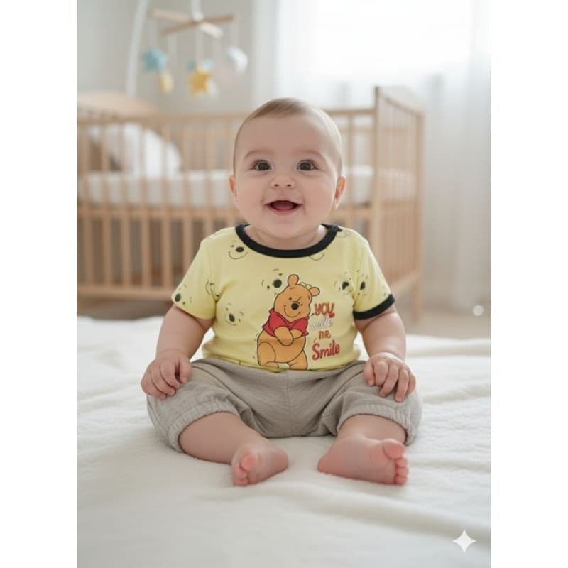 Conjunto Bebê Menino/Roupa de bebê/Conjunto Menino/Moda baby/Conjunto camiseta + shorts/Modinha/