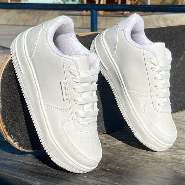 tenis casual feminino branco classico