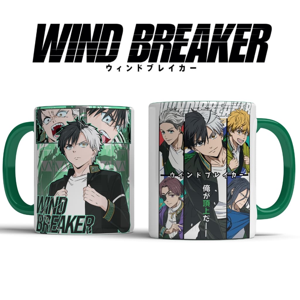 Caneca Anime Wind Breaker - Caneca de Cerâmica Personalizada - Presente Geek