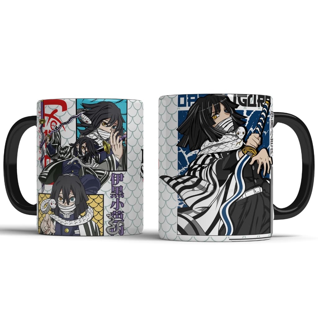 Caneca Obanai Iguro - Kimetsu no Yaiba Demon Slayer - Caneca de Cerâmica Personalizada