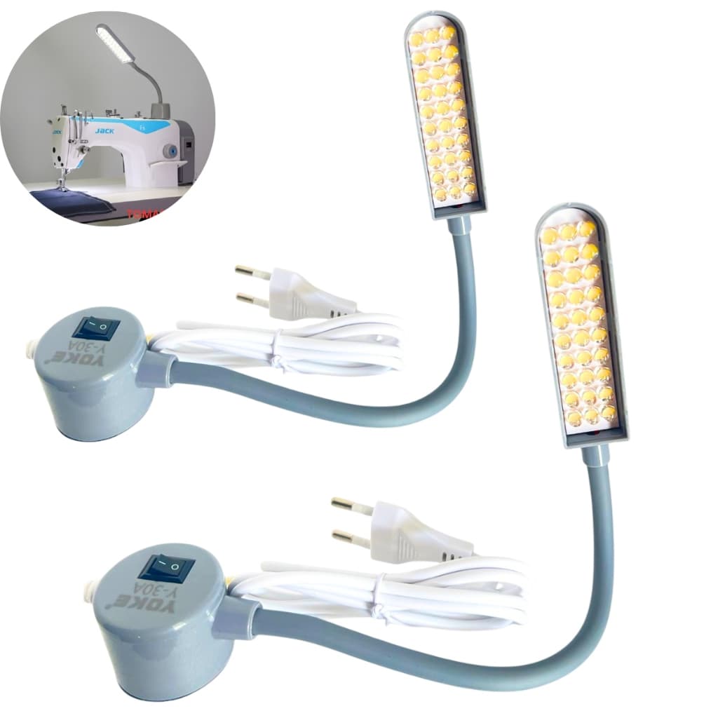 Luminaria 30 Leds Haste Flexivel Maquina Costura Bivolt 2 UN