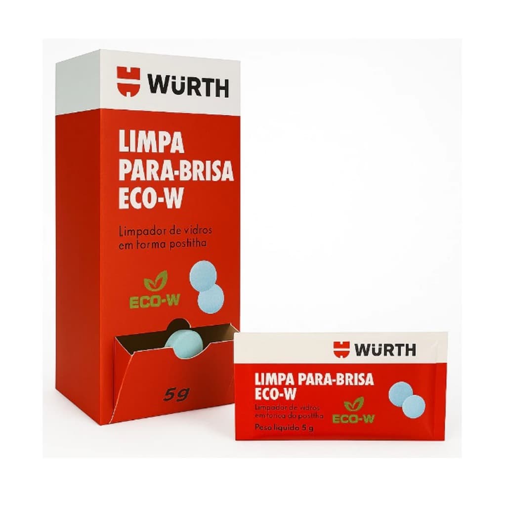 Pastilha Limpa Parabrisa Wurth Eco-W 5g Limpeza Eficiente
