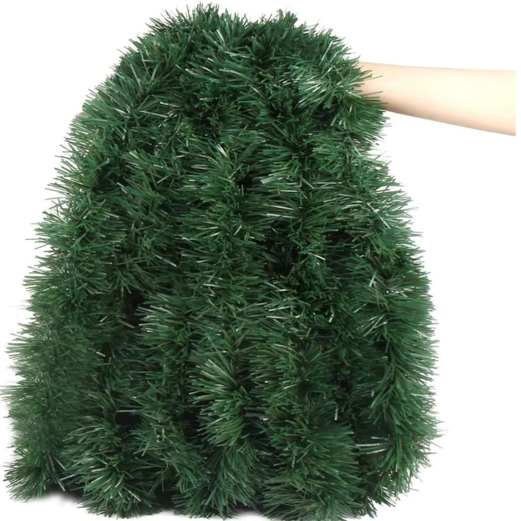 Kit Festão Luxo Verde Escuro e Nevado Premium Decoração Natal Atacado