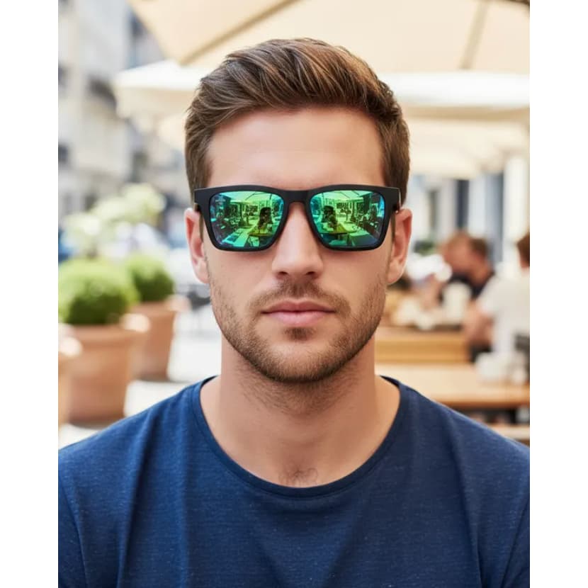 Óculos de Sol Quadrado Proteção Uv 400 Feminino Masculino Mercy Reverbe Original + Case de Brinde