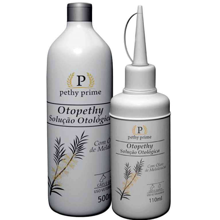 Solução Otológica Pethy Prime 110 ml/500 ml – Limpeza de Ouvidos para Cães e Gatos