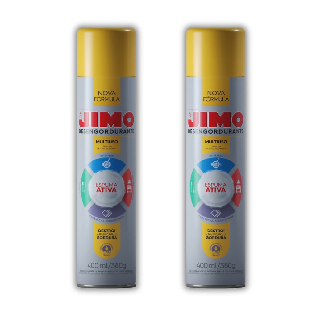 Desengordurante Jimo Kit com 2 de 400ml – Remove Gordura e Sujeira Difícil com Facilidade