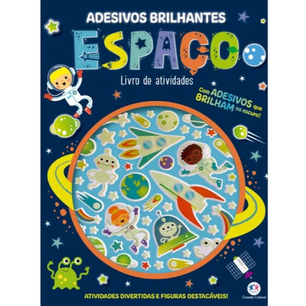 Livro Adesivos Brilhantes Espaço