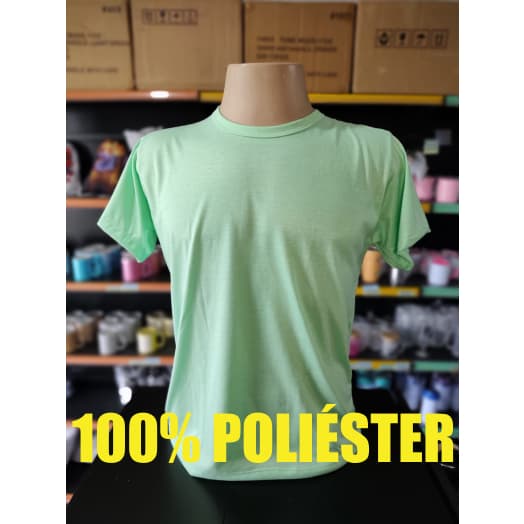Camisa Verde Claro Bebê Malha 100% Poliéster Sublimação Adulto e Infantil LISA SEM ESTAMPA