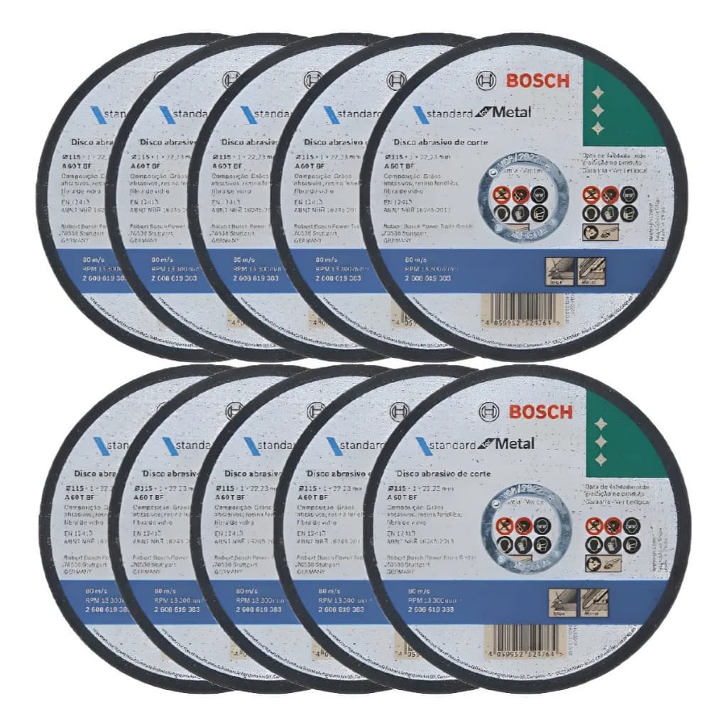 Disco De Corte Deep Cut 4.1/2x1.0x7/8 10un 2608619383 Bosch - Cinza